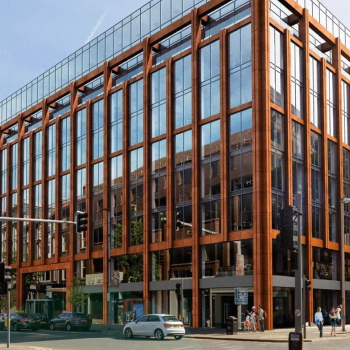 Fachada de acero de Corten para el hotel
