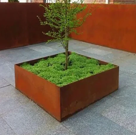 Bordes de jardín de óxido de acero Corten